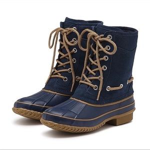G.H Bass Bean Navy Duck Boots